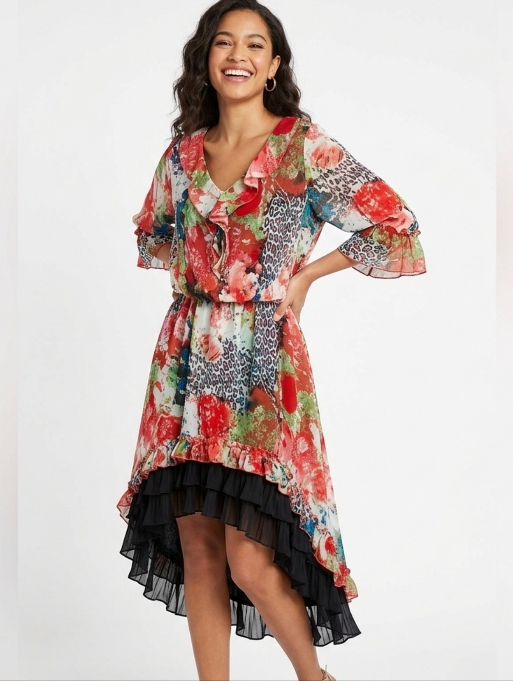 NWT Urban Mango Hi-low Printed Dress